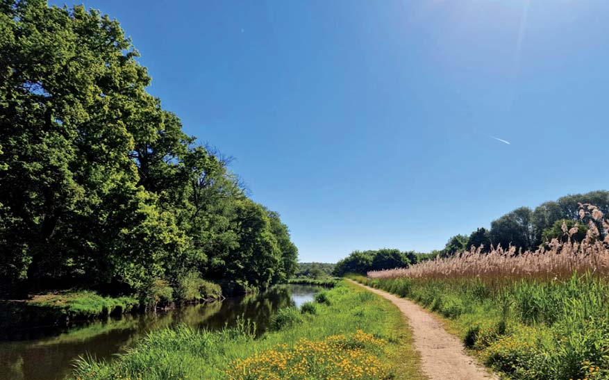 Wandelpad langs het water